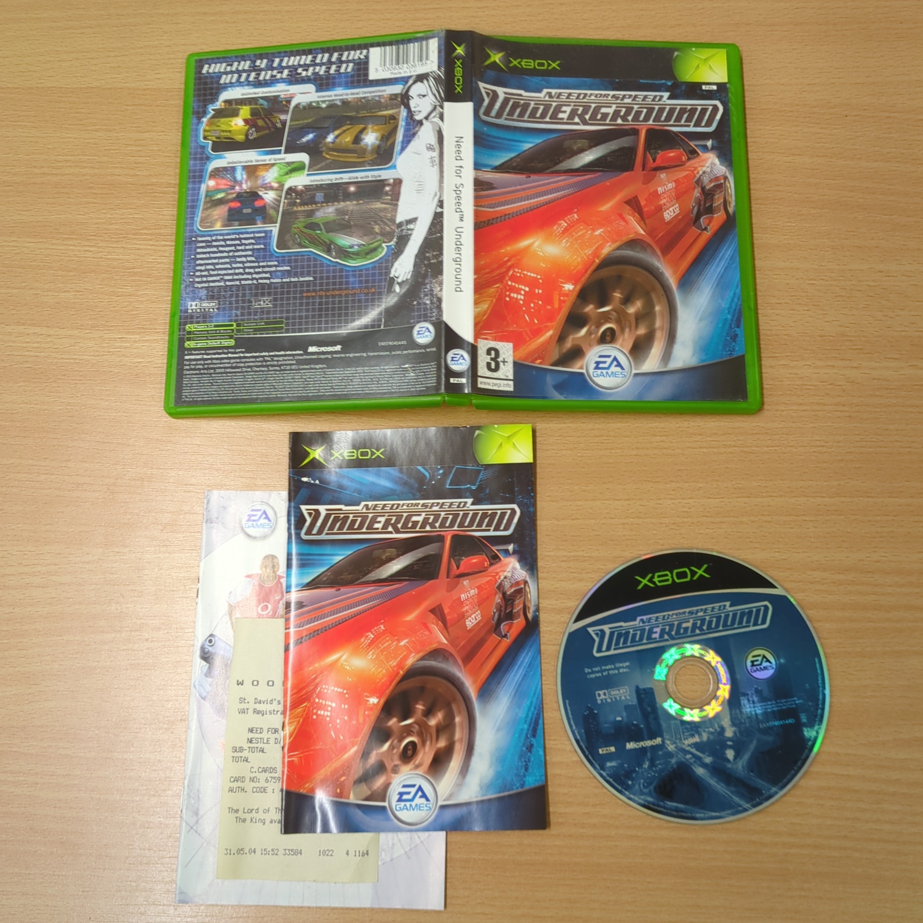 Need For Speed Underground original Xbox game Need For Speed Underground original Xbox game